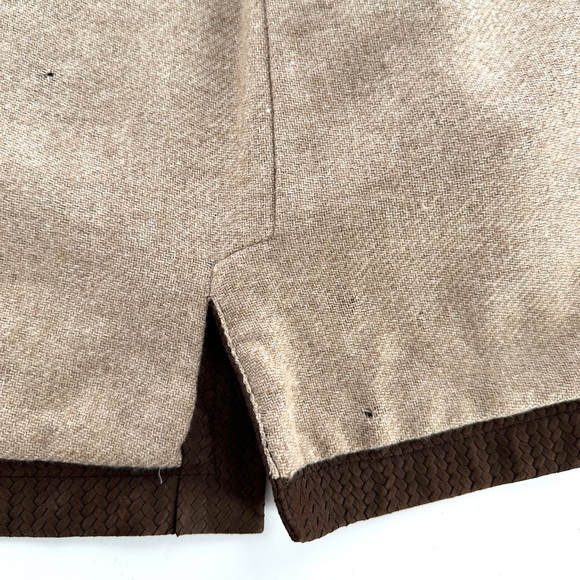 LORO PIANA Brown Fine Suede Leather 100% Cashmere Jacket Coat Intrecciato 48 38 - Picture 15 of 15